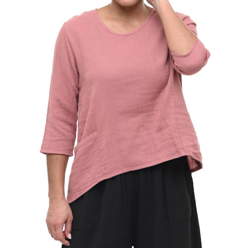 NEW TULIP CLOTHING carly pullover top in rose